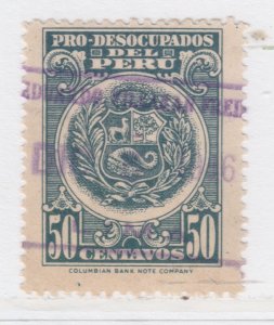 PERU Revenue Stamp Used Steuermarke Fiskal PEROU Timbre Fiscal A27P50F25660