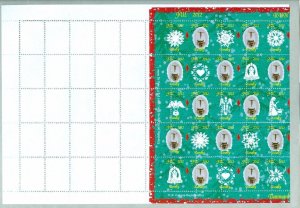 Denmark Christmas Sheet 2012.Local  Kundby.Printing Error Only 1/2 Sheet Printed