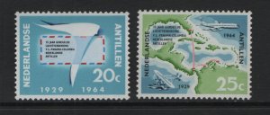 Netherlands Antilles #286-287  MNH  1964  airmail service