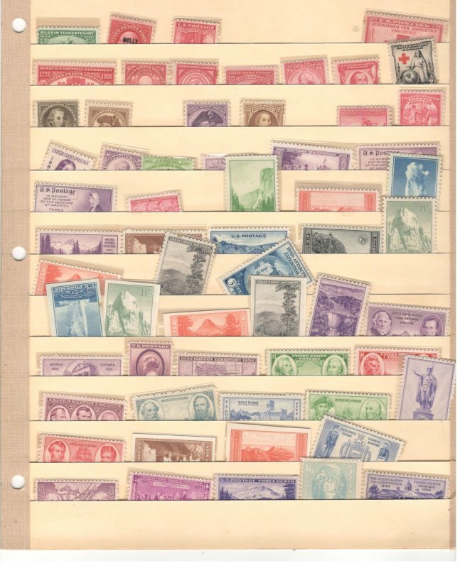 US EARLY 1900'S COLLECTION ALL MINT MOSTLY MNH
