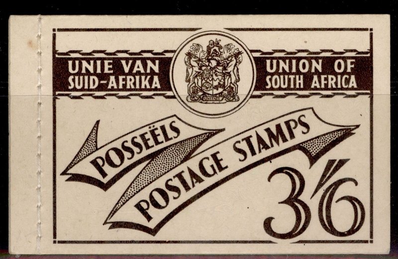 SOUTH AFRICA GVI SG SB19, 3s 6d stamp booklet. Cat £25.