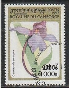 1997 Cambodia - Sc 1681 - used VF -  1 single - Orchids