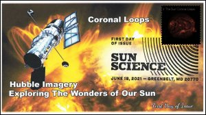 21-189, 2021, Sun Science, First Day Cover, Pictorial Postmark, Coronal Loops,