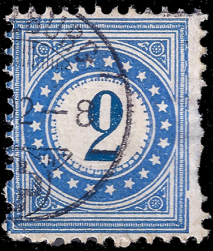 Switzerland 1878 Sc J2 Zu Porto 2 In uvg normal frame