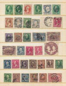 U.S. Small Collection of 34 Different19th Century Used C.V. $89.95