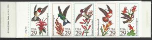 # 2642-2646 BK201 COMPLETE BOOKLET PL# A2212222 MINT NEVER HINGED ( MNH ) HUM...