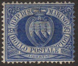 San Marino #14 MH 25-cent arms