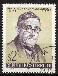 Austria 1971 Erich Tschermak - Seysenegg Botanist Mi. 1378 Used