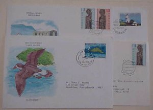 FAROE  4 DIFF. FDC 1978-1985 CACHET ADDRESSED