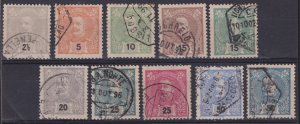 Portugal 1895-1905 vf u #110-131 'King Carlos' (21pcs)(short set by...