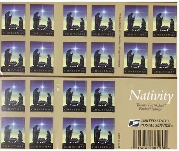 2016 Nativity  Forever stamps 5 books total 100pcs