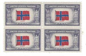 911 - 5¢ Norway Overrun Countries Issue