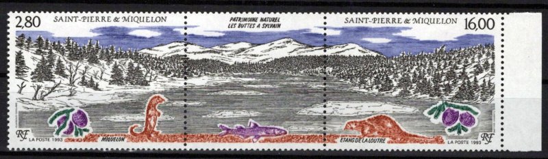 St. Pierre & Miquelon 594a MNH Nature Landscape Trees Fish ZAYIX 0524M0172