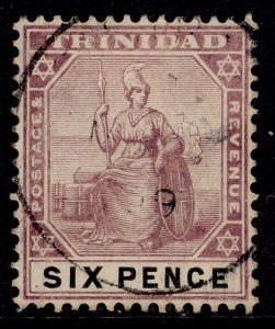 TRINIDAD EDVII SG139, 6d dull purple & black, FINE USED. Cat £16.