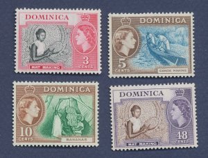 DOMINICA - Scott 157-160 -  MNH -   QEII - 1957