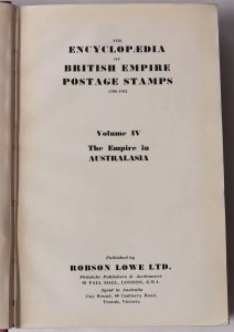 British Commonwealth Robson Lowe Encyclopaedia Vol 4 - 'Empire in Australia'.