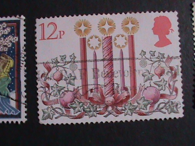 ​GREAT BRITAIN -12 VERY OLD CHRISTMAS STAMPS USED-VF WE SHIP TO WORLD WIDE