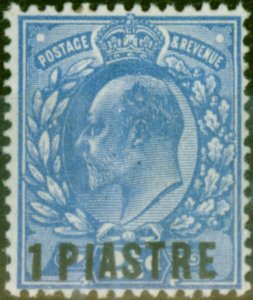 British Levant 1906 1pi on 2 1/2d Ultramarine SG13 Fine MM