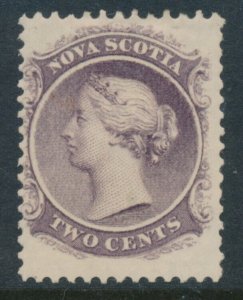 Nova Scotia Sc 9  2 cent Lilac Mint Hinged with full gum