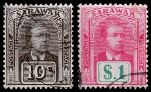 Sarawak Scott 6-7 (1918) Used F-VF, CV $37.50 D