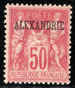 France PO Abroad ALEXANDRIA Egypt SG.14 50c (1899) Mint MM Cat £120 YGREEN21