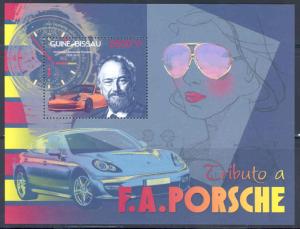 GUINEA BISSAU 2012 FERDINAND PORSCHE IN MEMORIAM SOUVENIR SHEET