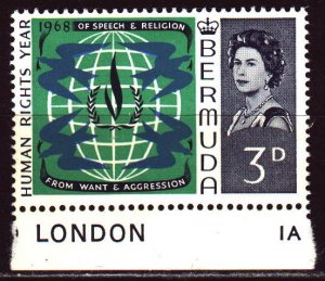 Bermuda. 1968. 207 from the series. Human rights. MNH.