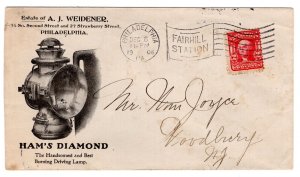 US 1906 Philadelphia Ham's Diamond Lamps & Lanterns Advertising Cover