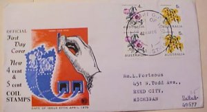 AUTRALIA FDC COILS 27.4.70