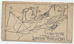 1900 Kennebunk ME allover reverse map ad cover [y1163]