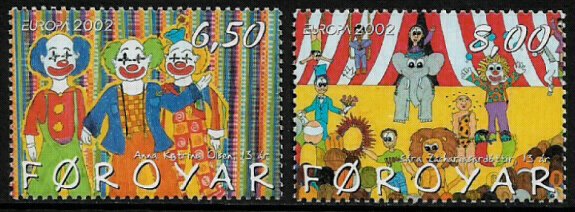 Faroe Is #414-5 MNH Set - Europa - Circus