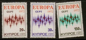 CYPRUS SG387/9 1972 EUROPA MNH