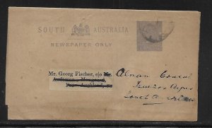 South Australia Postal Stationery Wrapper H&G 2 Used