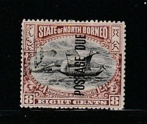 North Borneo J10 MH Overprint