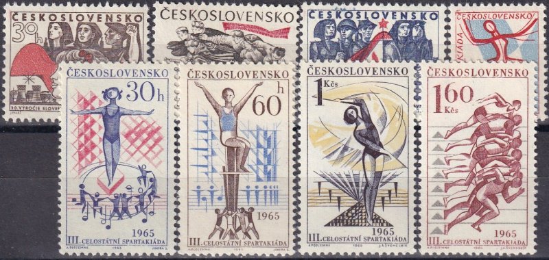 Czechoslovakia #1253-5, 1273-7  MNH  (Z4680)