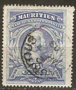 Mauritius 155 SG 136 Used F/VF 1899 SCV $5.00