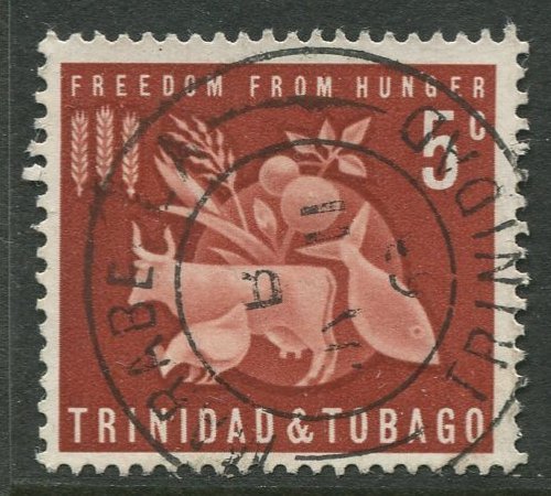 STAMP STATION PERTH Trinidad & Tobago #110 Freedom from Hunger Used 1963