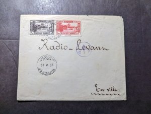 1942 France Lebanon Cover Beyrouth RP Local Use