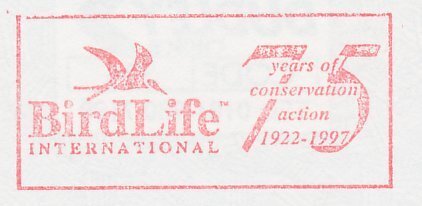 Meter cut GB / UK 1997 Birdlife - 75 Years of Conservation Action