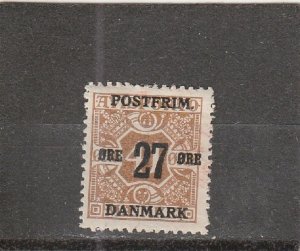 Denmark  Scott#  153  MH  (1918 Surcharged)