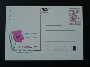 flower orchid Singpex 1994 Singapore postal stationery Czech Republic 98375