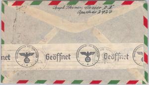 56474 - MEXICO -  POSTAL HISTORY: AIRMAIL COVER with GERMAN CENSOR TAPE  1940