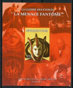 Star Wars Stamps Niger 1998 MNH Phantom Menace Queen Padme Amidala 1v IMPF M/S