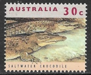 AUSTRALIA 1992-98 30c Saltwater Crocodile Threatened Species Issue Sc 1271 MNH