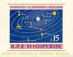 Albania 1964 Solar System Planets perf x imperf m/sheet u...