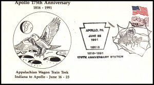 US 175th Anniversary Apollo,PA 1991 Cover