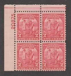 U.S. Scott Scott #717 Arbor Day Stamp - Mint NH Plate Block