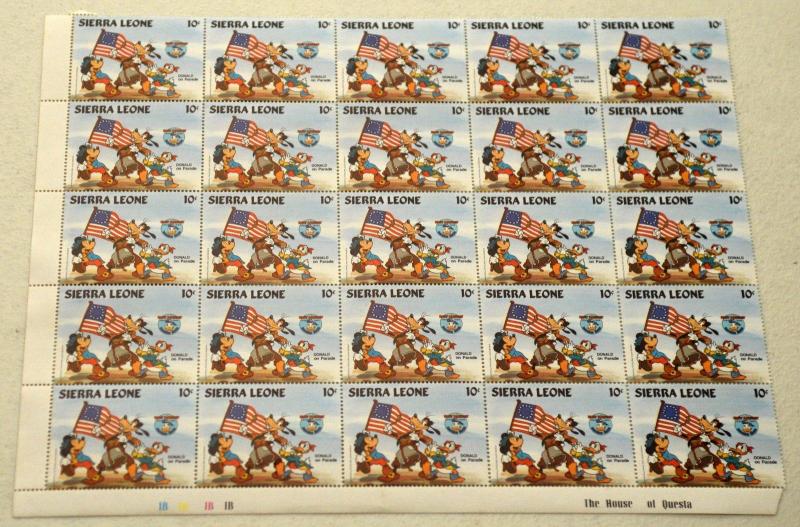 6 Sierra Leone DISNEY DONALD Topical Stamps Postage Blocks Sheets Collection MNH