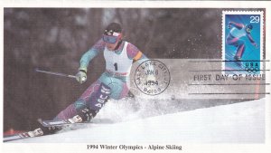 1994, Winter Olympics-Alpine Skiing, Mystic, FDC (E13845)