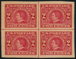 USA Scott# 371 MINT NH, Center Line Block of Four, SCV $275 (54310)